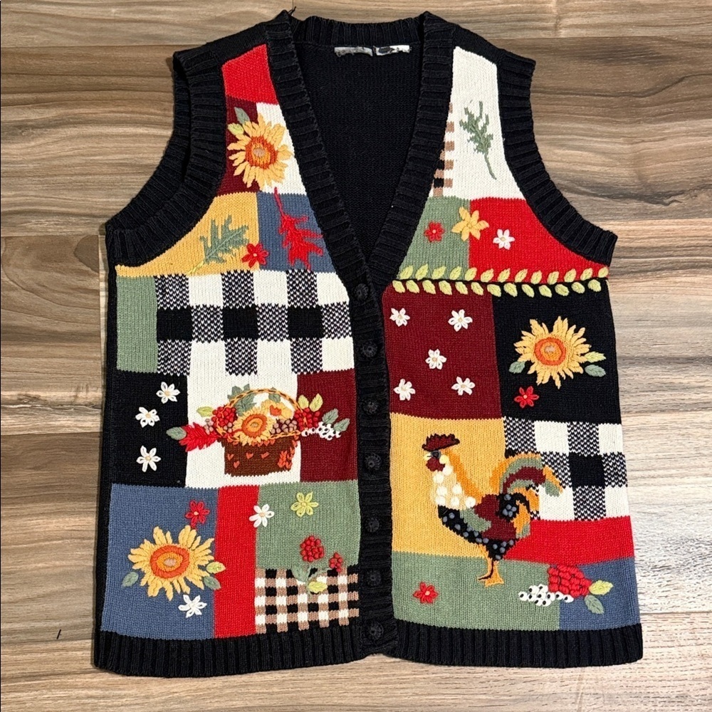 Vintage Blair Granny Vest Crochet Fall Autumn Cottagecore Country Girl Women’s M